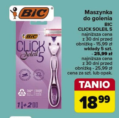 Maszynka do golenia + wkłady Bic click soleil 5 promocja