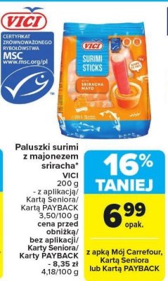 Paluszki surimi promocja w Carrefour