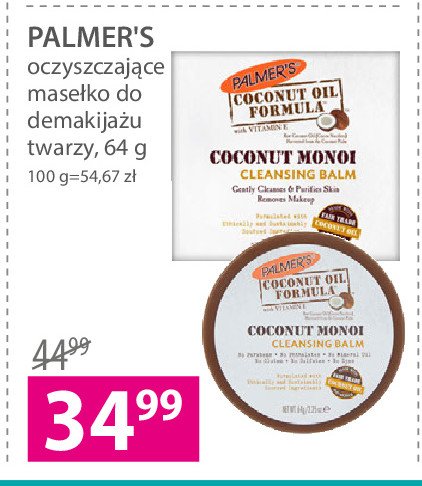 Masełko do demakijażu Palmer's coconut oil formula promocja
