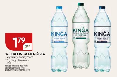 Woda KINGA PIENIŃSKA wybrany asortyment promocja w Chata Polska