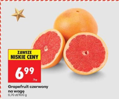 Grapefruit czerwony na wagę promocja w Biedronka