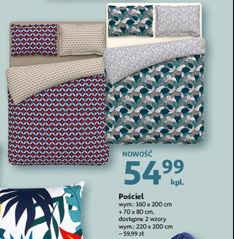 Komplet po艣cieli 200 x 220 cm + 70 x 80 cm promocja