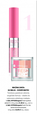 Paletka do konturowania Bell hypoallergenic fresh trio set promocja
