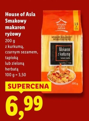 Makaron ryżowy Smakowy House of Asia z kurkumą promocja w Lidl