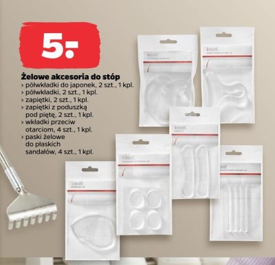 Żelowe akcesoria do stóp - paski żelowe do plastików sandałów 4 szt. promocja w Netto