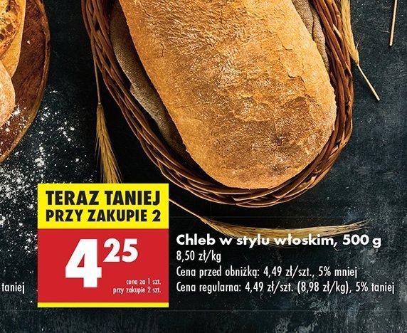 Chleb w stylu włoskim promocja