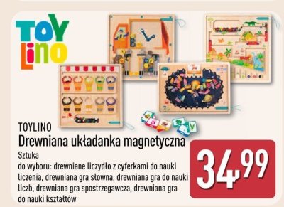 Zabawka TOYLINO Drewniana układanka magnetyczna promocja w Aldi