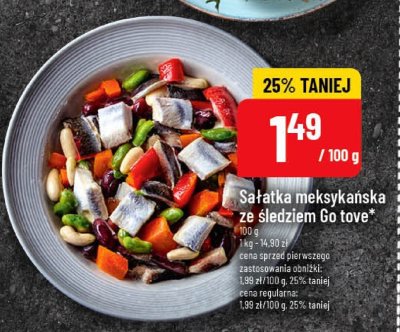 Sałatka meksykańska ze śledziem Go tove promocja w POLOmarket