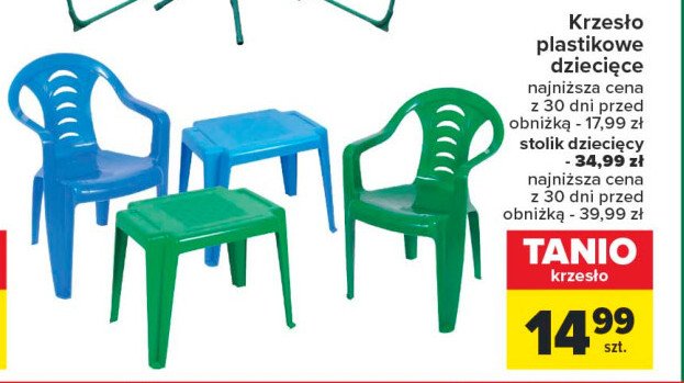 Krzesło plastikowe dziecięce promocja