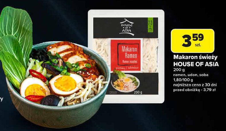 Makaron ramen House of asia promocja w Carrefour Market