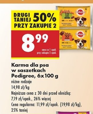 Karma dla psa wyb贸r smak贸w w sosie Pedigree promocja