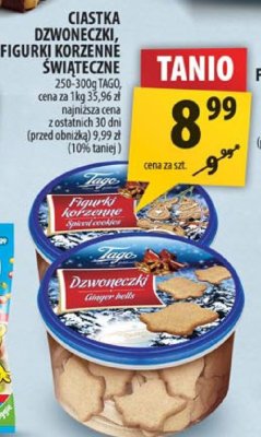 Ciastka dzwoneczki, figurki korzenne świąteczne promocja w Arhelan