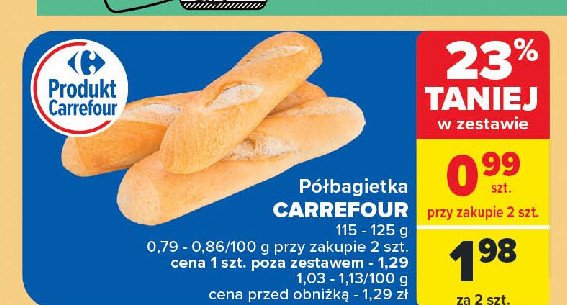 Połbagietka Carrefour promocja