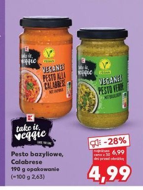 Pesto calabrese K-take it veggie promocja w Kaufland