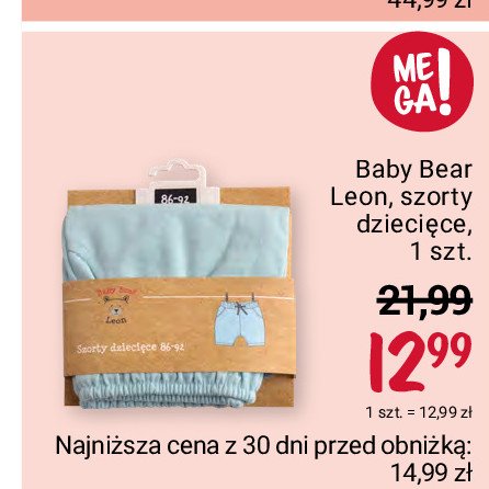 Szorty rozm. 86-92 Baby bear leon promocja