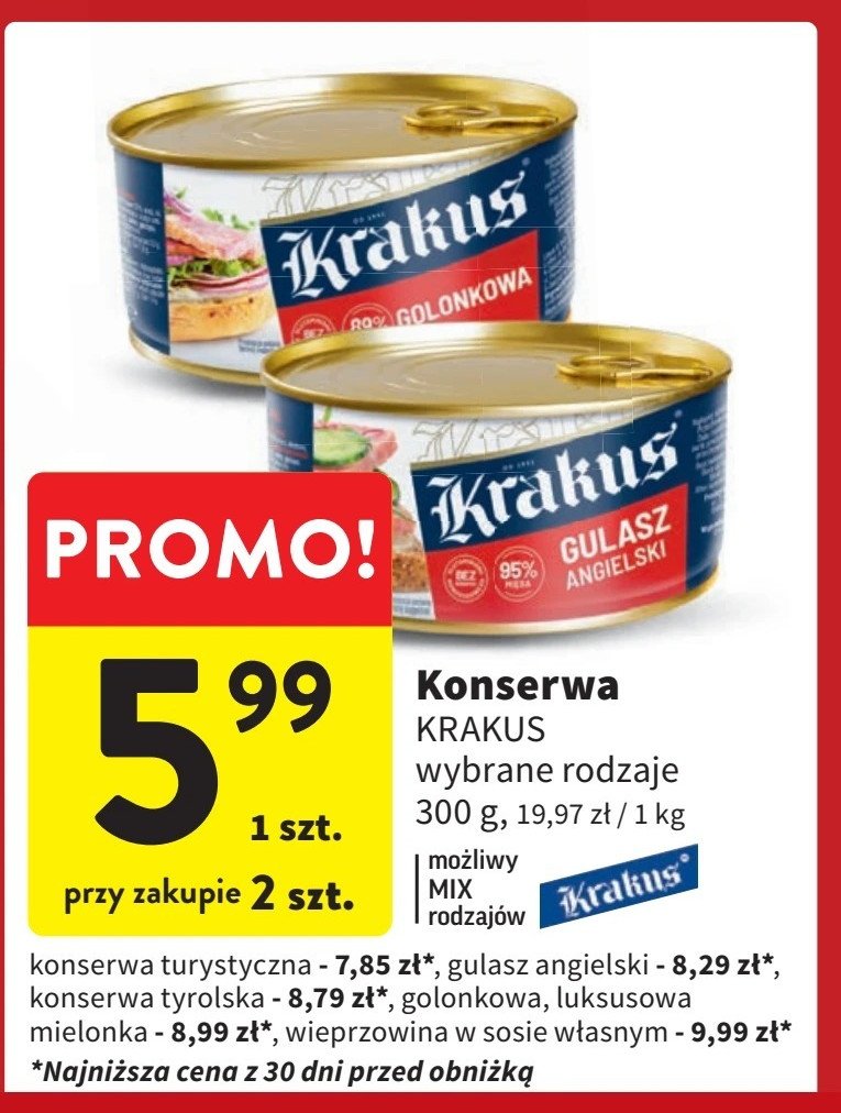 Mielonka luksusowa w sosie Krakus animex promocja