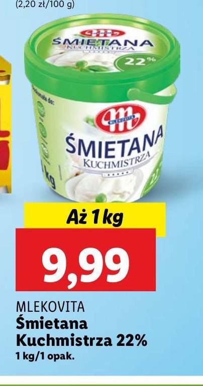 Śmietana kuchmistrza 22% Mlekovita promocja