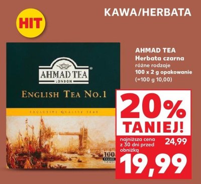 Herbata czarna AHMAD TEA English Tea No.1 promocja w Kaufland
