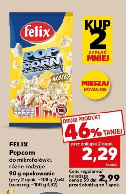 Popcorn do mikrofalówki, różne rodzaje  promocja w Kaufland