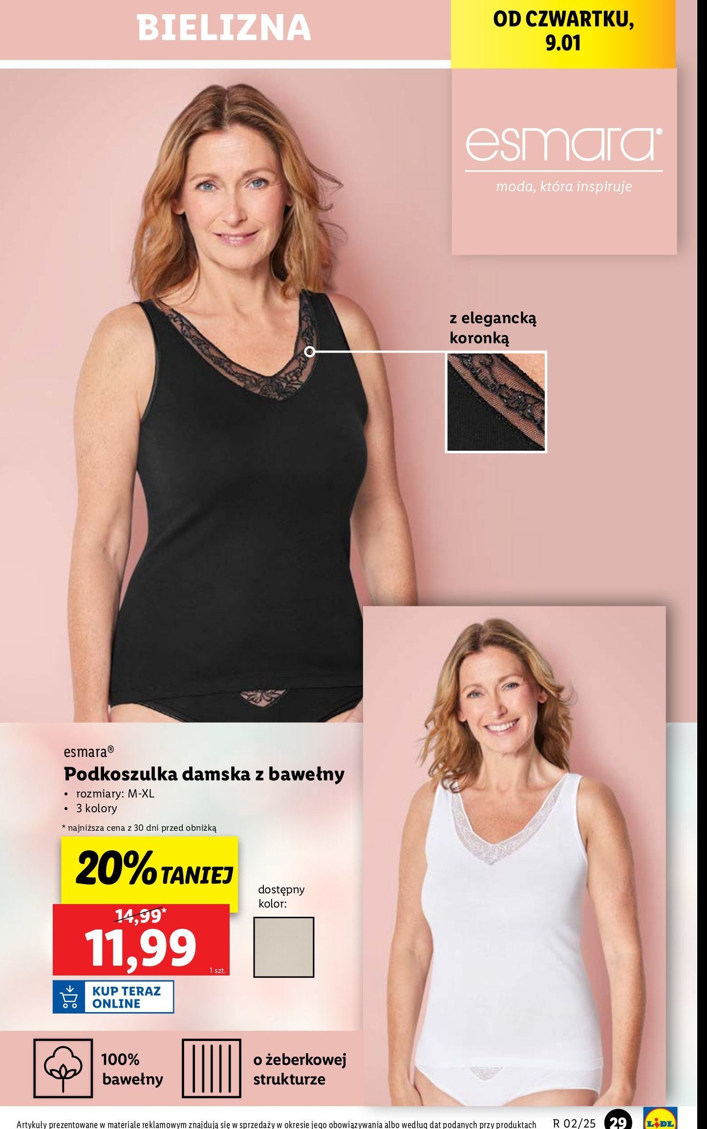 Podkoszulka damska mx-xl Esmara promocja w Lidl