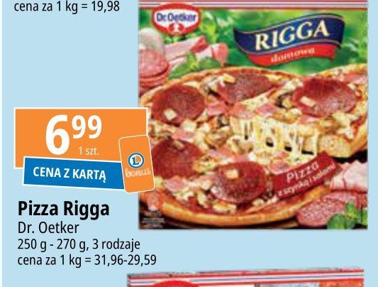Pizza z szynką i salami Dr. oetker rigga promocja