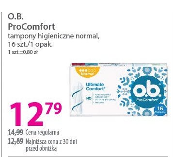 Tampony normal O.b. procomfort promocja w Hebe