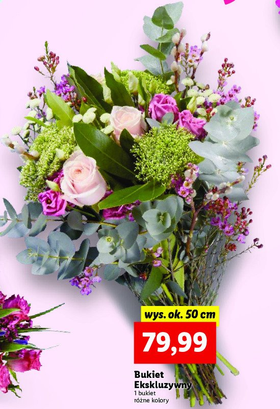 Bukiet kwiatów eksluzywny 50 cm promocja