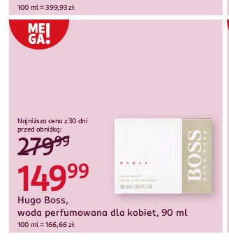 Woda perfumowana Boss by hugo boss promocja w Rossmann