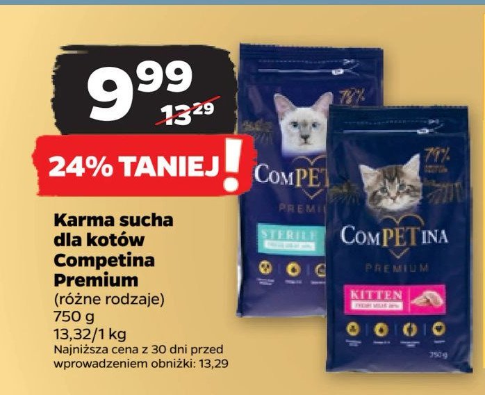 Karma dla kota sterile Competina promocja