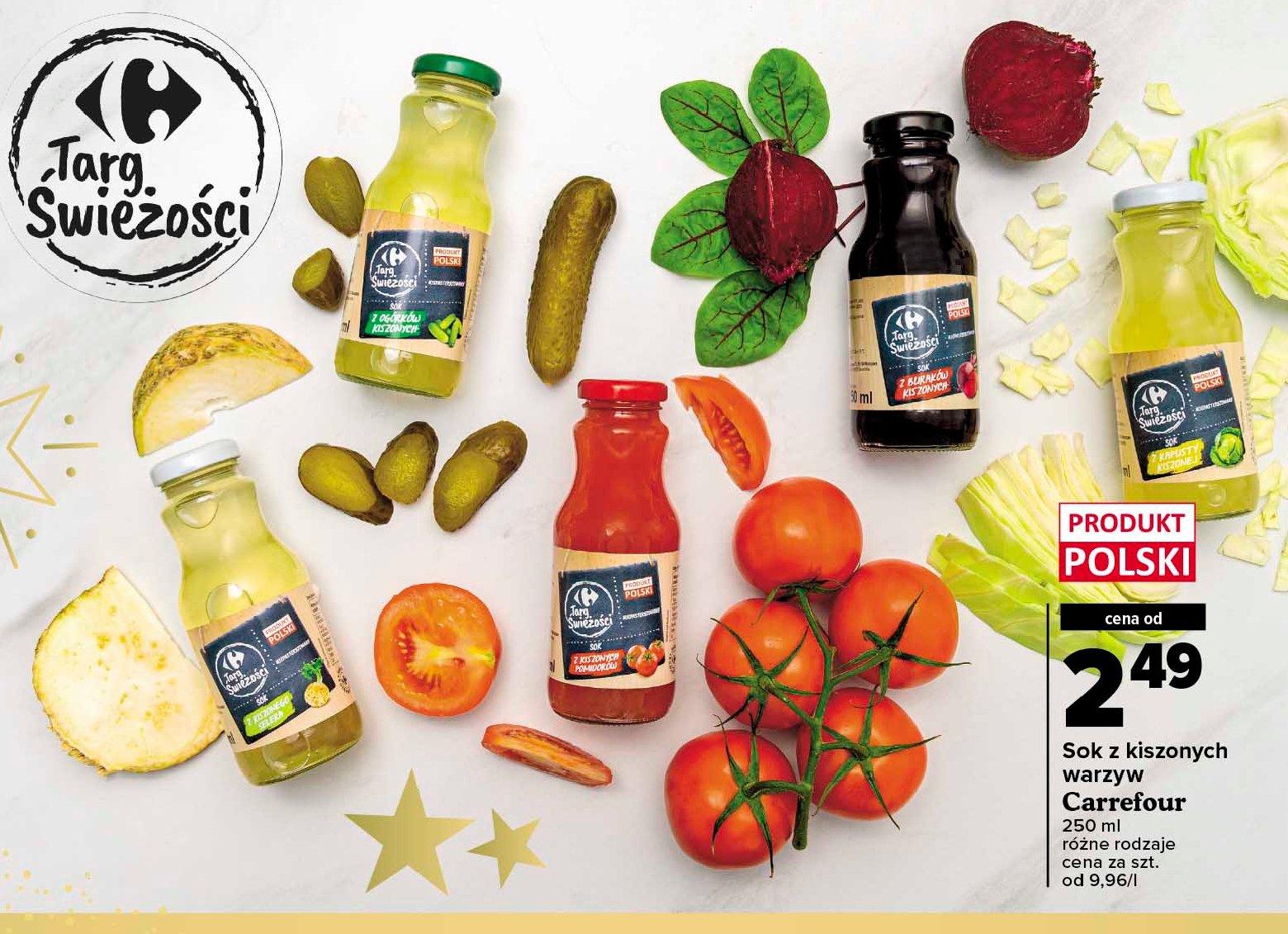 Sok z kiszonych buraków Carrefour targ świeżości promocja