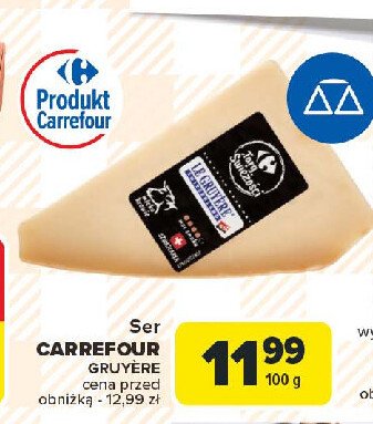 Ser gruyere Carrefour targ świeżości promocja