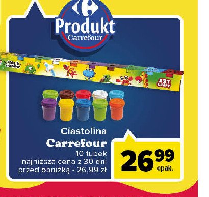 Ciastolina zestaw tub Carrefour promocja