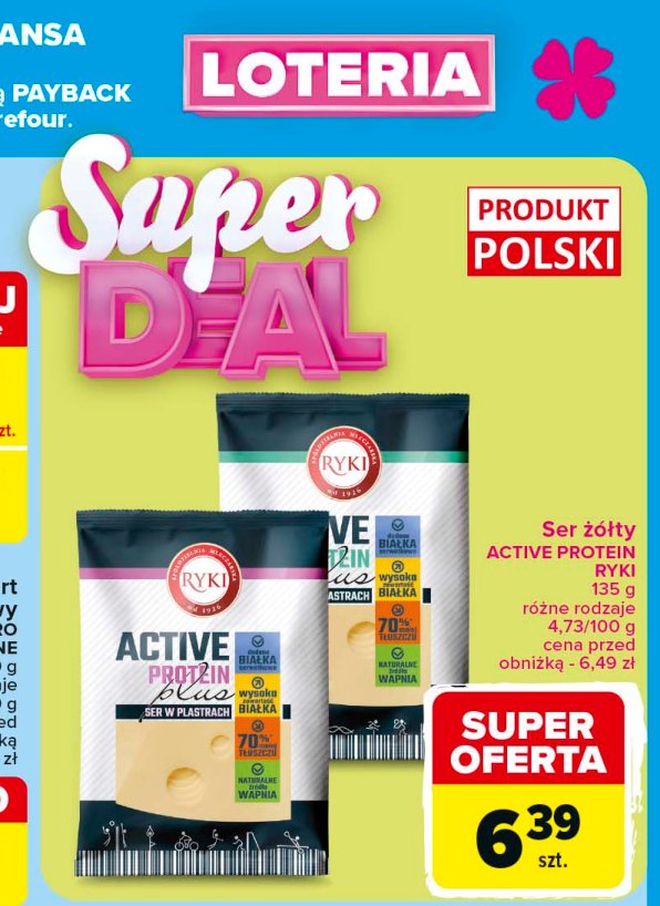 Ser active protein różowy Ryki promocja