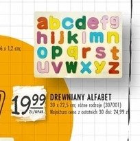 Alfabet drewniany promocja