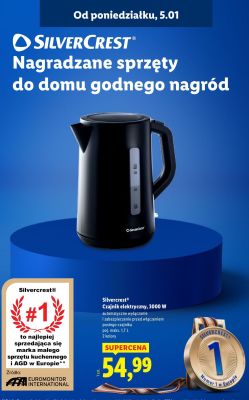 Czajnik elektryczny, 3000 W promocja w Lidl