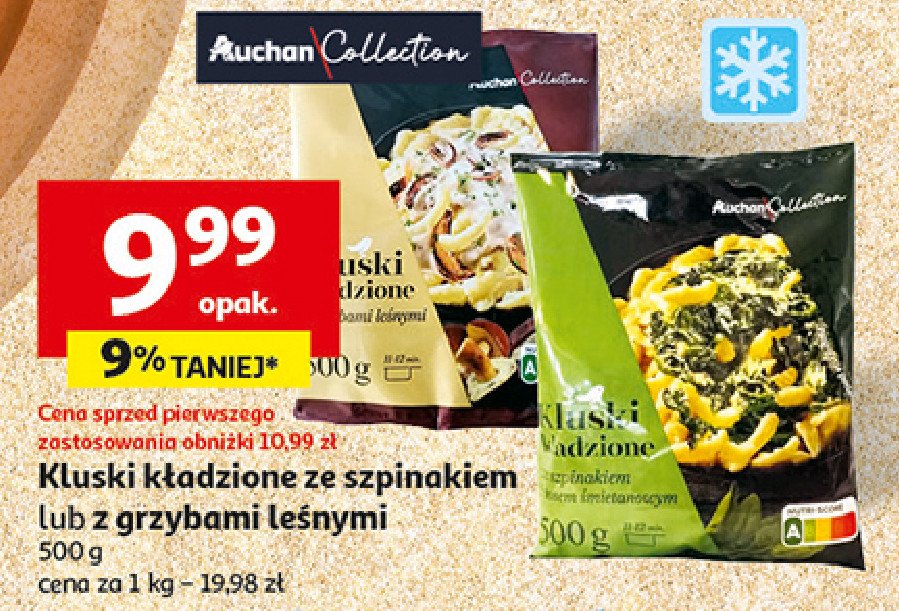 Kluski kładzione ze szpinakiem AUCHAN COLLECTION promocja