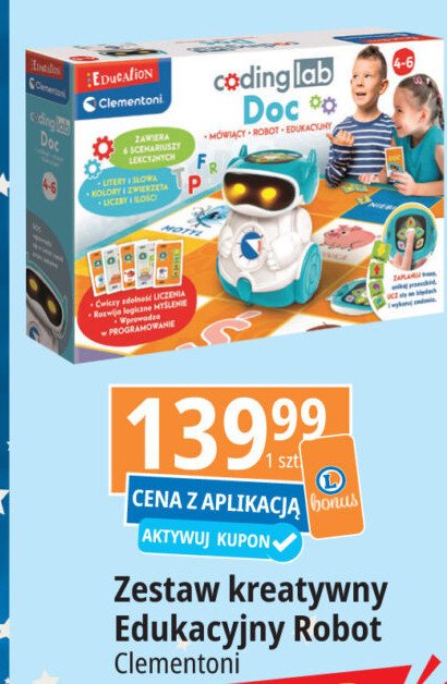 Doc mówiący robot edukacyjny Clementoni promocja