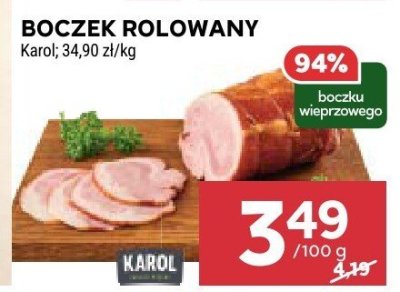 Boczek rolowany Karol promocja w Stokrotka