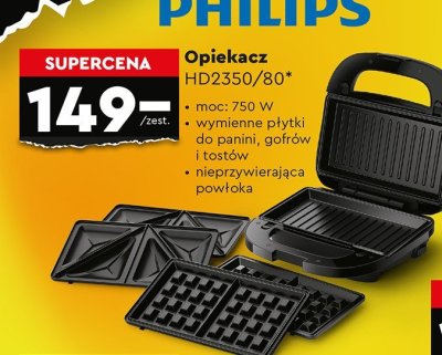 Opiekacz Philips HD2350/80 promocja w Biedronka