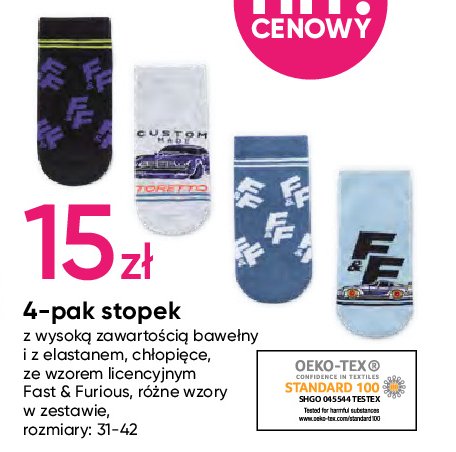 Stopki ch艂opi臋ce 31-42 fast & furious promocja