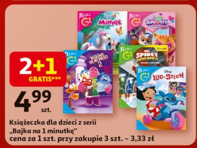 Książeczka dla dzieci z serii Bajka na 1 minutkę promocja w Auchan