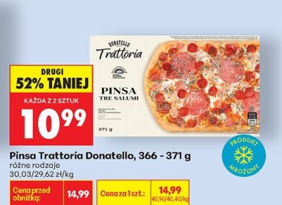 Pinsa Trattoria Donatello różne rodzaje promocja w Biedronka