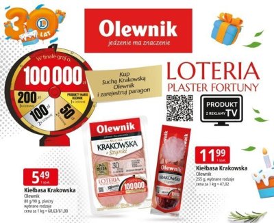 Kie艂basa krakowska sucha staropolska Olewnik promocja w Leclerc