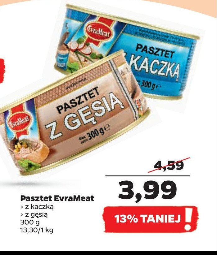Pasztet z kaczką Evrameat promocja w Stokrotka