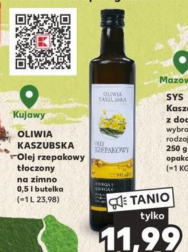Olej rzepakowy OLIWA KASZUBSKA promocja