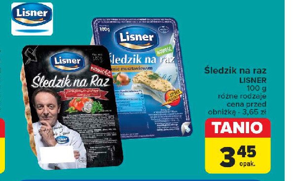 Śledzik na raz pomidorowo-ziołowy concasse Lisner śledzik na raz promocja