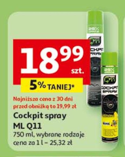 Spray do kokpitu black Q11 promocja w Auchan