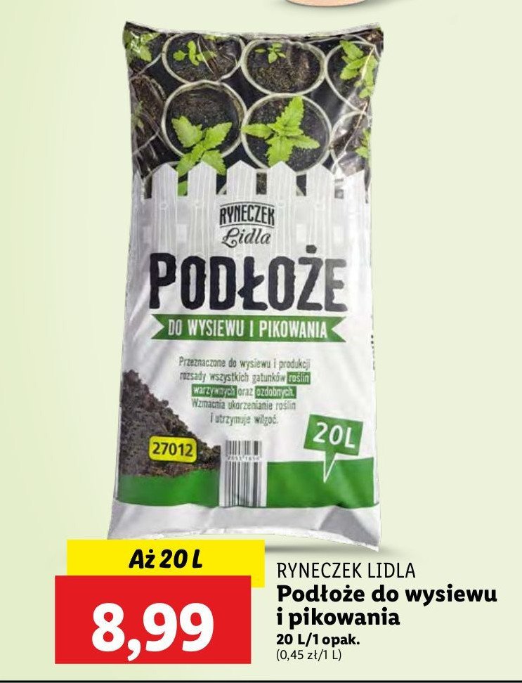 Podłoże do wysiewu i pikowania Ryneczek lidla promocja