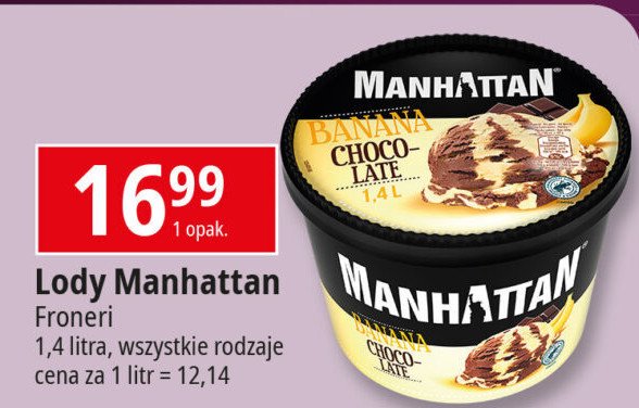 Lody banana-chocolate Nestle manhattan Manhattan (nestle) promocja w Leclerc