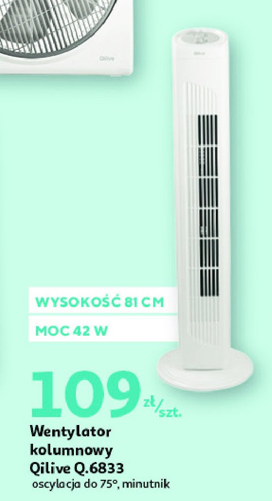Wentylator kolumnowy 6833 Qilive promocja w Auchan